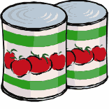 Cans of tomatoes